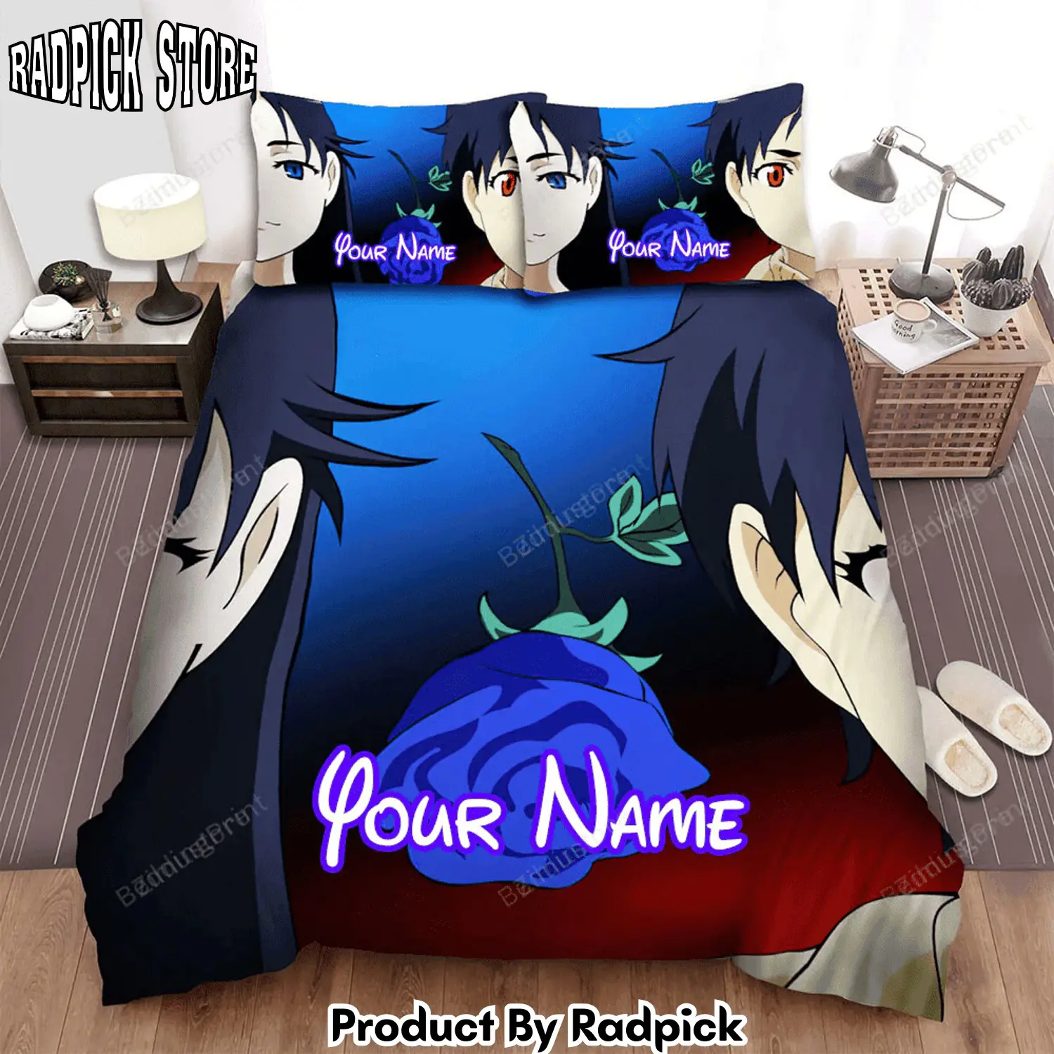 Radpick the blood2b anime the blue rose between diva and saya bed sheets spread duvet cover personalized name bedding sets rp3271354